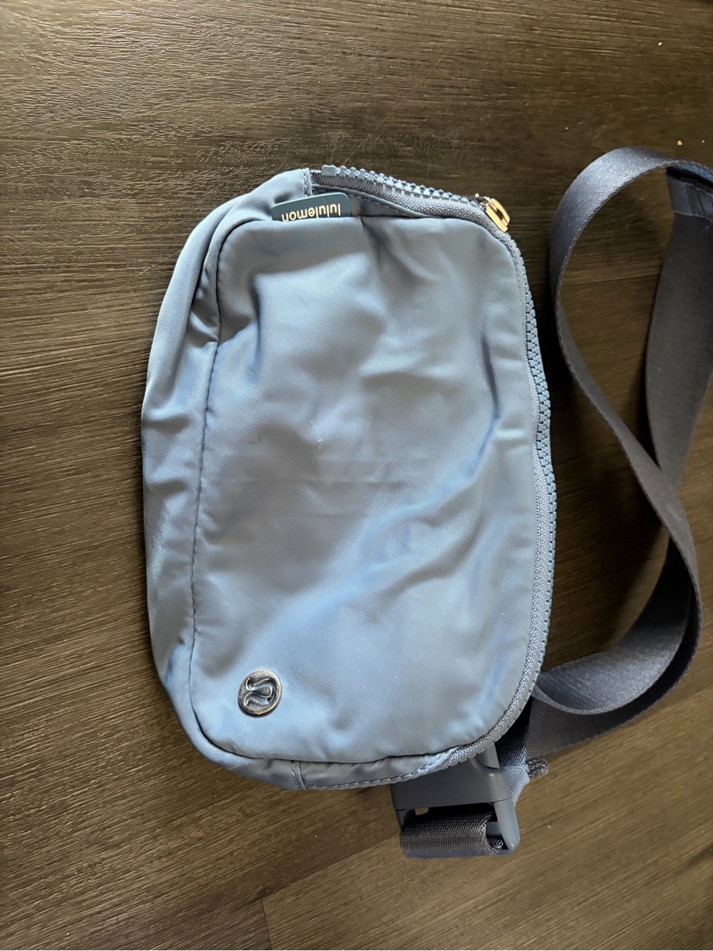 lululemon athletica Slate Blue Crossbody Waist Bag with Black Strap - Picture 2 of 4